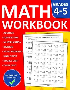 Math Workbook Addition,Subtraction,Multiplication,Division,Word Problems Exercises For grades 4 & 5: Math Practice Workbook For 4th & 5th Grades With ... math drills For Class and Homeschool