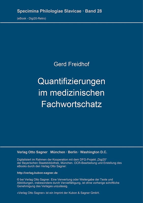 Quantifizierungen im medizinischen Fachwortschatz