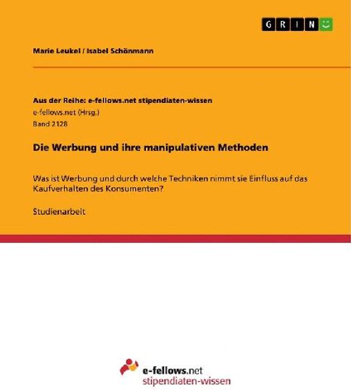 Die Werbung und ihre manipulativen Methoden