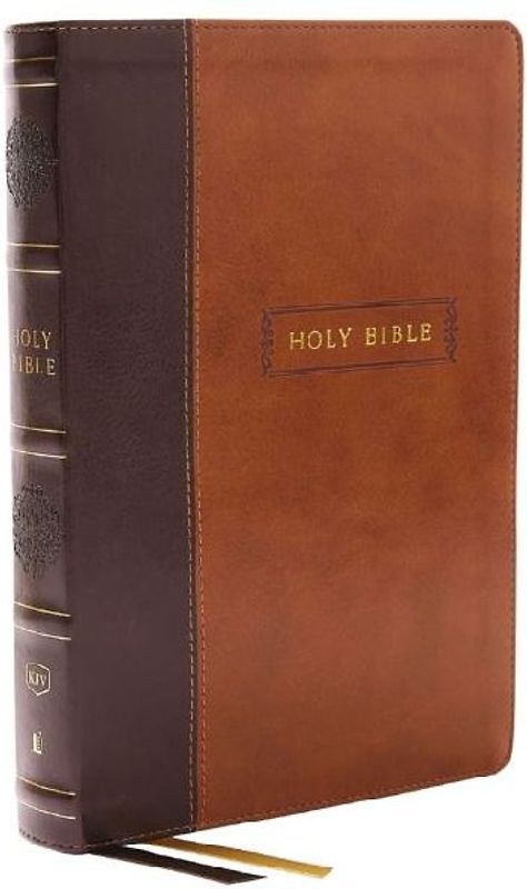 KJV Holy Bible with 73,000 Center-Column Cross References, Brown Leathersoft, Red Letter, Comfort Print (Thumb Indexed): King James Version