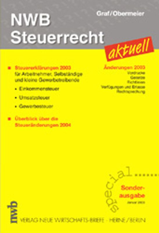 NWB Steuerrecht aktuell special