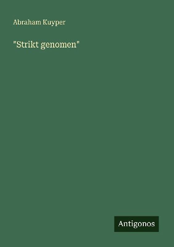 "Strikt genomen"