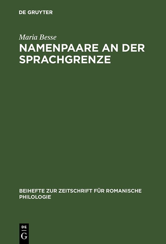 Namenpaare an der Sprachgrenze