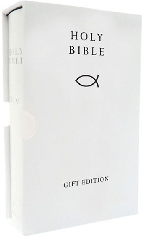 HOLY BIBLE: King James Version (KJV) White Compact Gift Edition