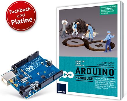 Arduino Handbuch und Original Arduino Uno Platine