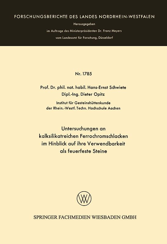 Untersuchungen an kalksilikatreichen Ferrochromschlacken