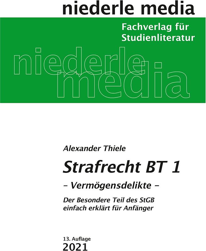 Strafrecht BT 1 - 2021 - Vermögensdelikte