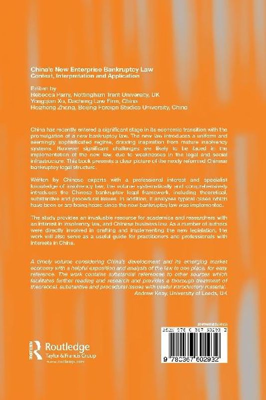 China's New Enterprise Bankruptcy Law