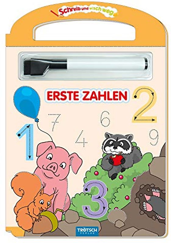 Trötsch Erste Zahlen Schreib und wisch weg mit Stift: Übungsheft Lernheft Vorschule Grundschule (Schreib und Wisch Weg Lernhefte)