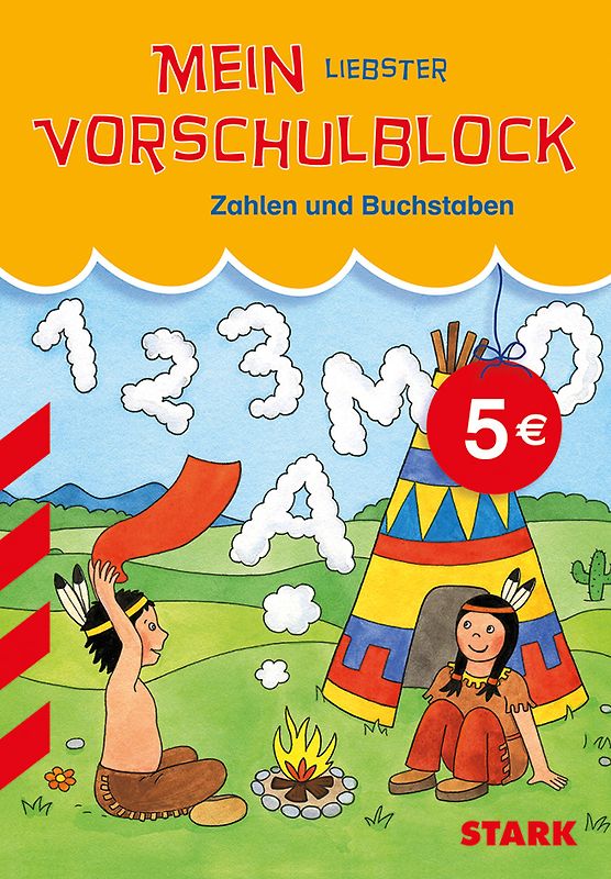 STARK Rucksackblock Vorschule - Zahlen und Buchstaben Sonderausgabe (Motiv Wigwam)