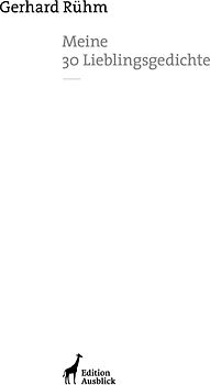 Meine 30 Lieblingsgedichte