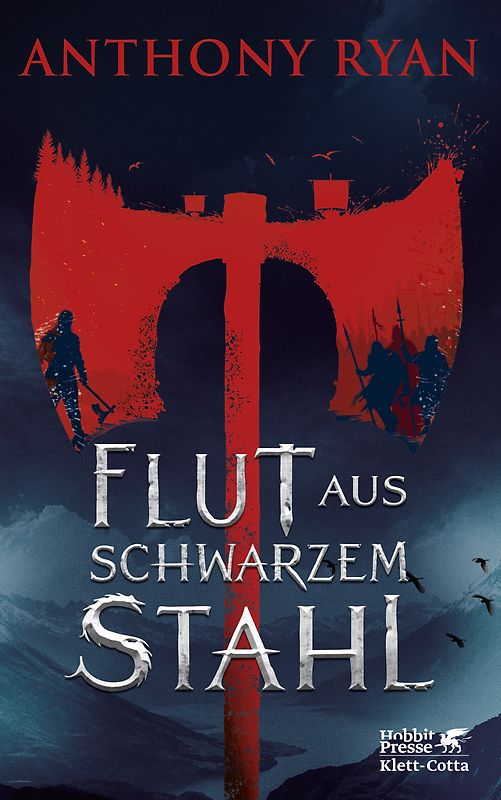 Flut aus schwarzem Stahl