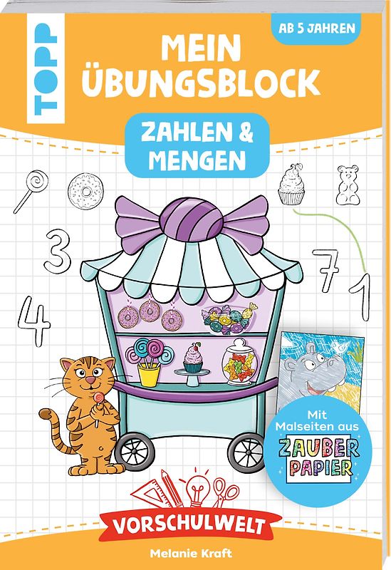 Vorschulwelt - Mein Übungsblock mit Zauberpapier Zahlen und Mengen