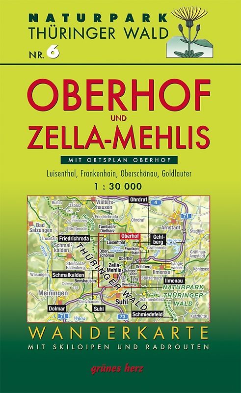 Wanderkarte Oberhof und Zella-Mehlis