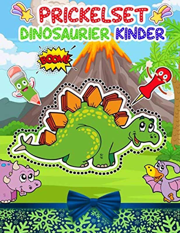 Prickelset Dinosaurier Kinder: Prickeln Kinder Dinosaurier Zu Aktivitätsbuch Vorschule & Prickeln Und Malen Üben Für Die Schule | Prickelbilder & Prickelblock Set Kinder Zum Jungen , Mädchen