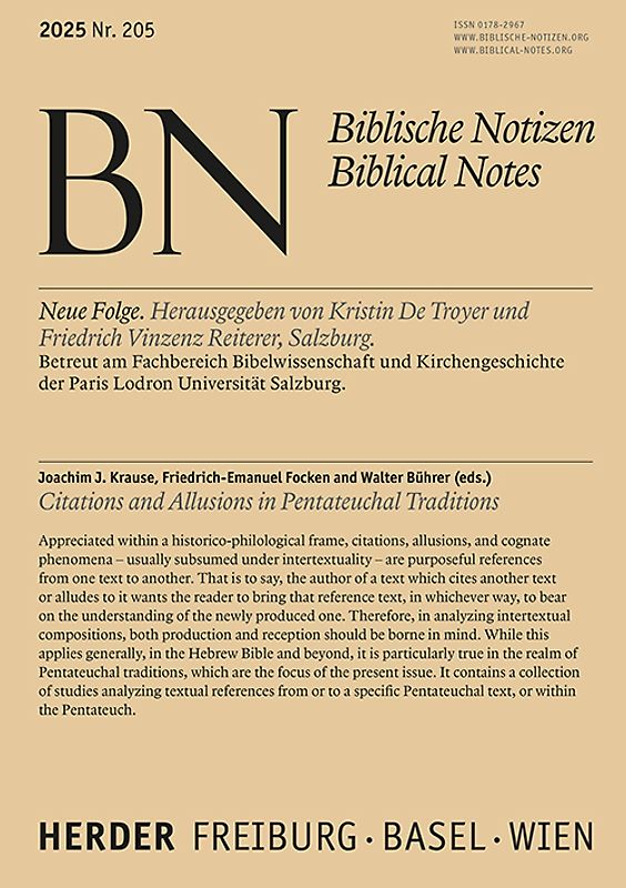 Citations and Allusions in Pentateuchal Traditions