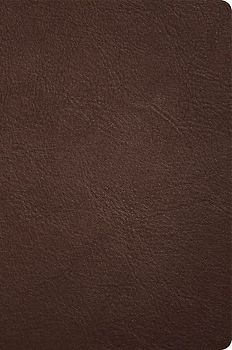 CSB Large Print Thinline Bible, Holman Handcrafted Collection, Brown Premium Goatskin