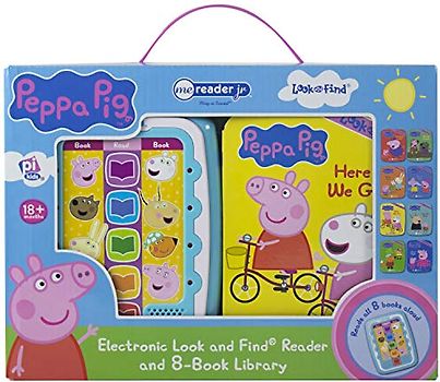 Peppa Pig - Electronic Me Reader Jr and 8 Look and Find Sound Book Library - PI Kids