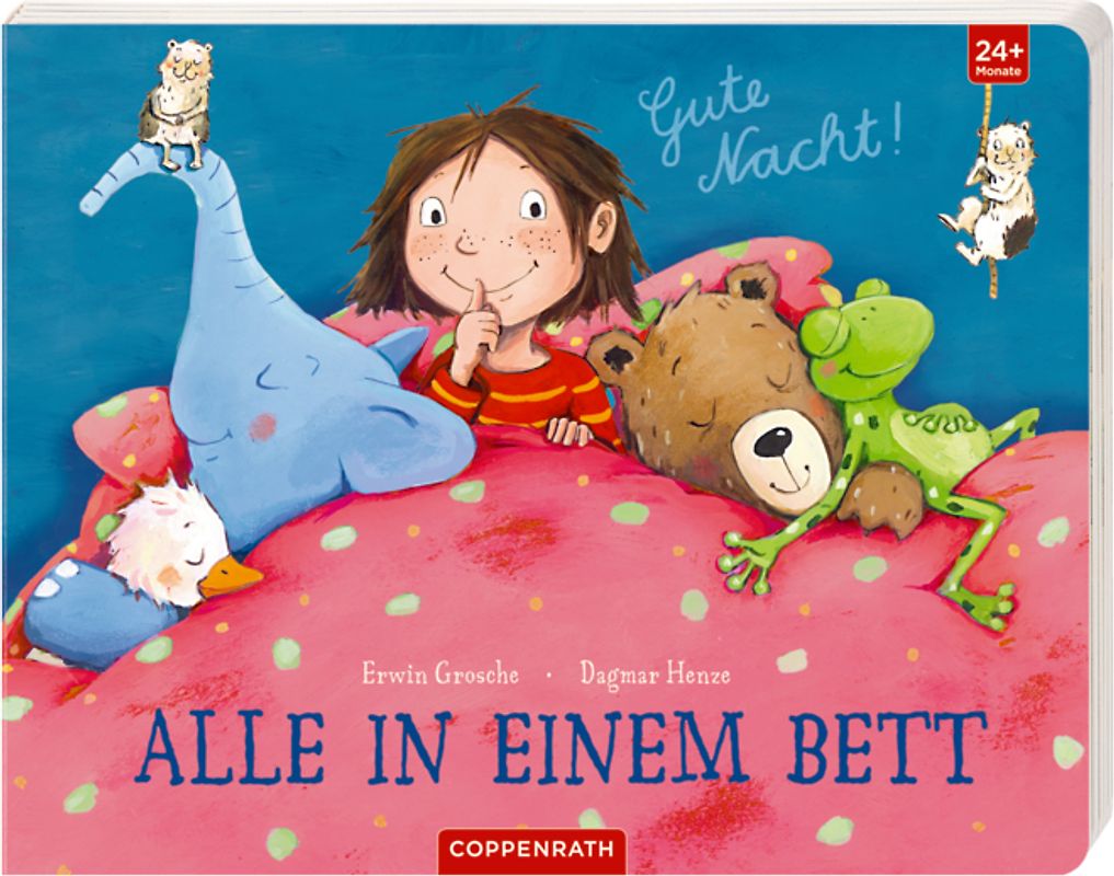 Gute Nacht! Alle in einem Bett