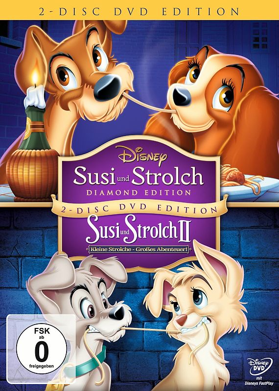 Susi und Strolch / Susi und Strolch II - Kleine Strolche, großes Abenteuer [2 DVDs] DVD