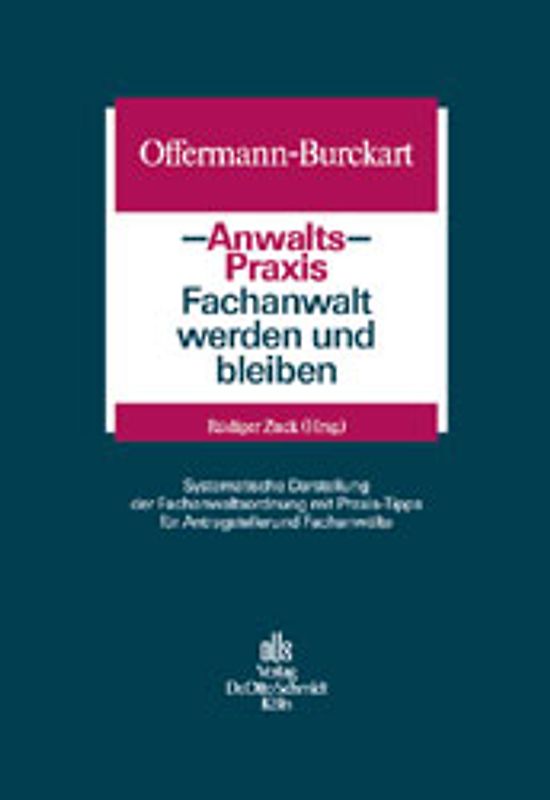 Fachanwalt werden und bleiben