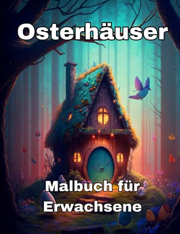 Eine Reise durch malerische Osterhäuser und Landschaften: Ein Ausmalbuch für Erwachsene, um den Frühling zu feiern
