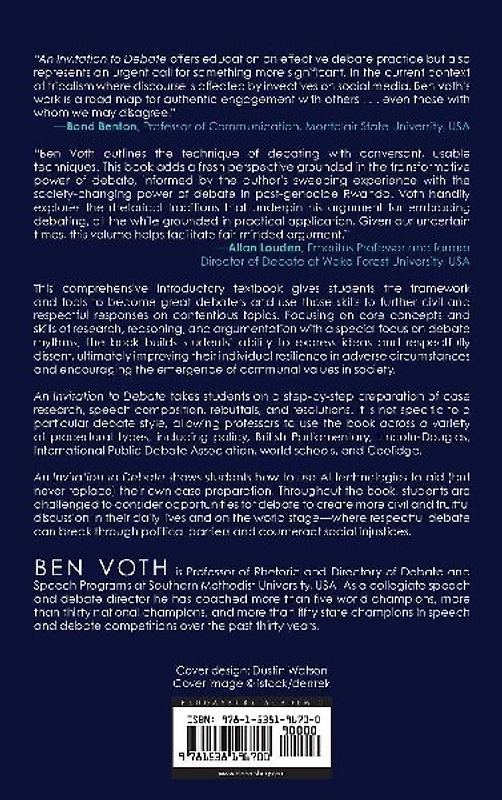 An Invitation to Debate