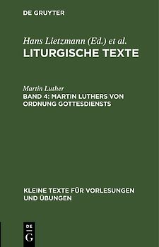 Martin Luthers Von Ordnung Gottesdiensts