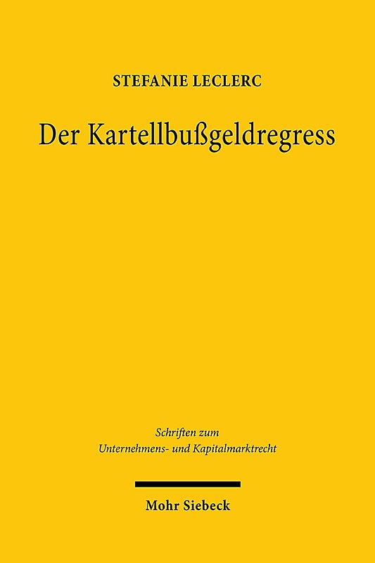 Der Kartellbußgeldregress