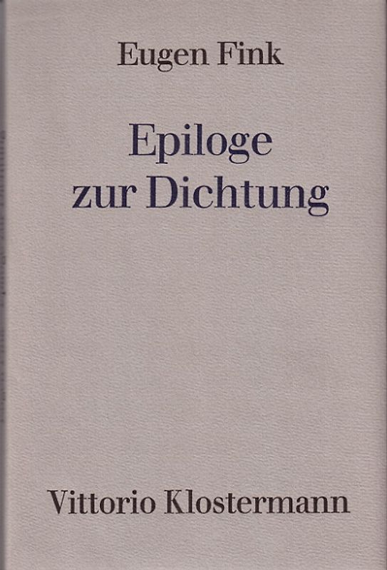 Epiloge zur Dichtung