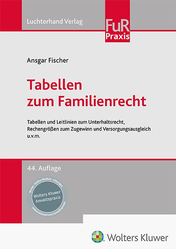 Tabellen zum Familienrecht
