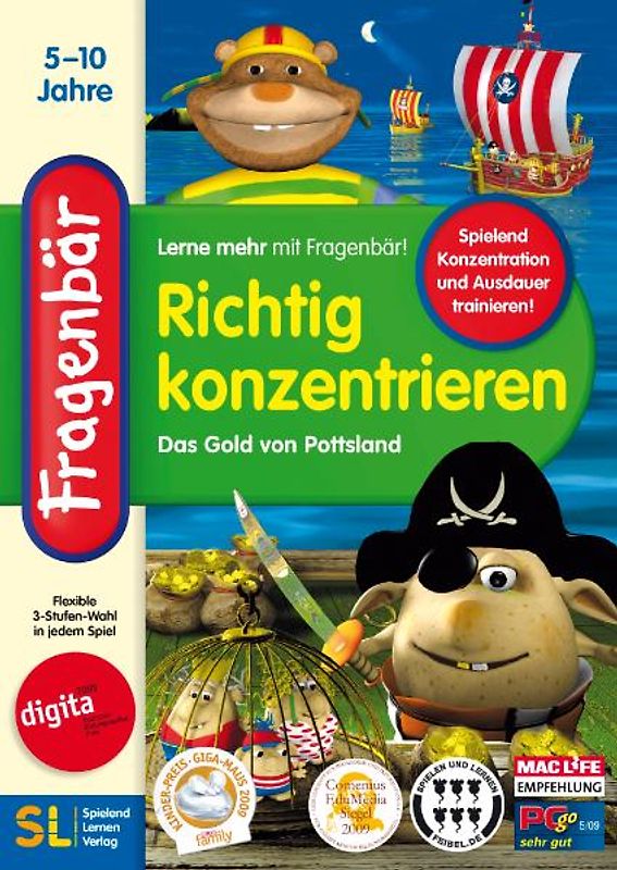 Fragenbär: Richtig konzentrieren - Das Gold von Pottsland PC Spiele