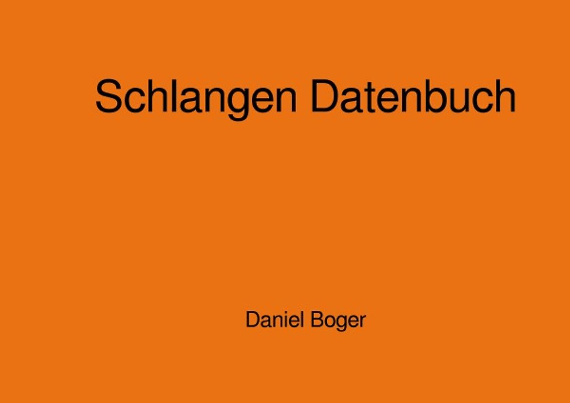 Schlangen Datenbuch