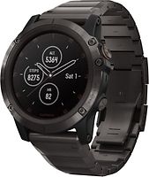 Garmin Fenix 5X Plus 51 mm gris au bracelet en titane DLC gris [Wifi, Saphir Edition]