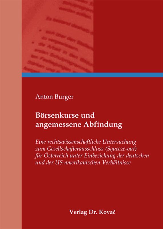 Börsenkurse und angemessene Abfindung