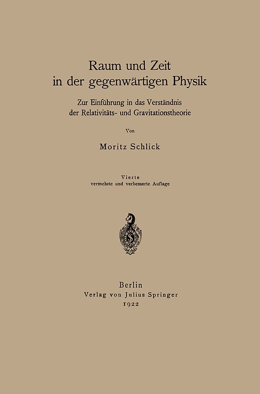 Raum und Zeit in der gegenwärtigen Physik