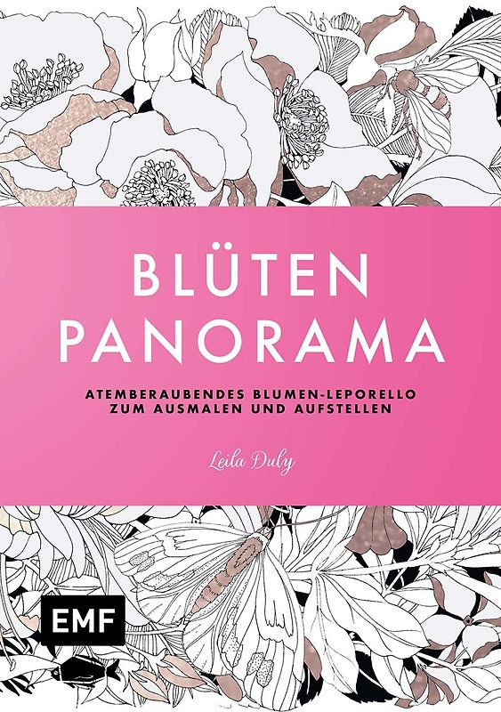 Blüten-Panorama | Atemberaubendes Blumen-Leporello zum Ausmalen und Aufstellen