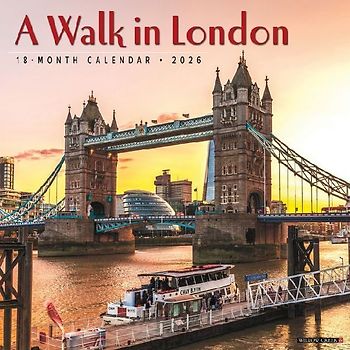 A Walk in London 2026 12 X 12 Wall Calendar