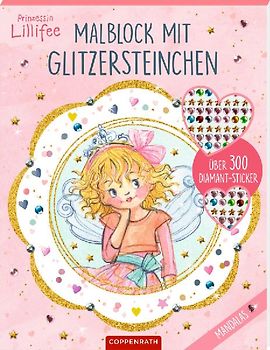 Malblock mit Glitzersteinchen: Mandalas