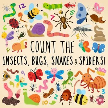 Count the Bugs, Insects, Snakes & Spiders!: A Fun Picture Puzzle Book for 3-5 Year Olds