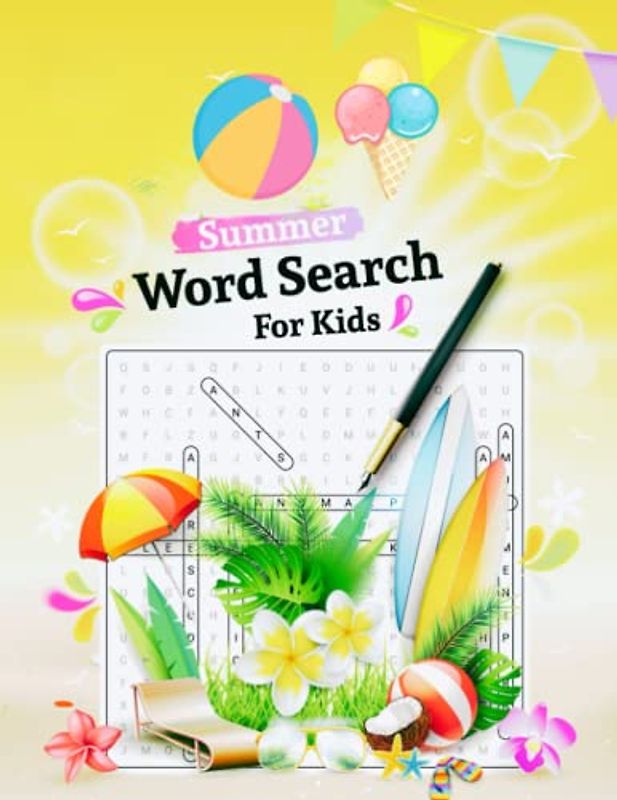Summer Word Search For Kids: 80 Pages of Challenging & Fun Puzzles for Kids