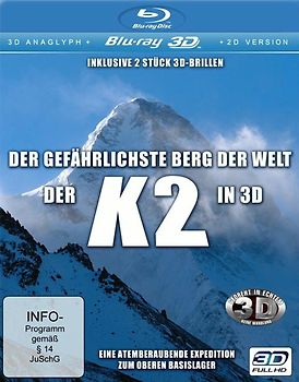 K2 in 3D - Der gefährlichste Berg der Welt [Real 3D + 3D anaglyph inkl. 2 Brillen + 2D-Version] 3D Blu-ray Disc