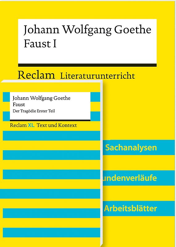Paket für Lehrkräfte »Johann Wolfgang Goethe: Faust. Der Tragödie Erster Teil« (Textausgabe und Lehrerband). 2 Bände eingeschweißt