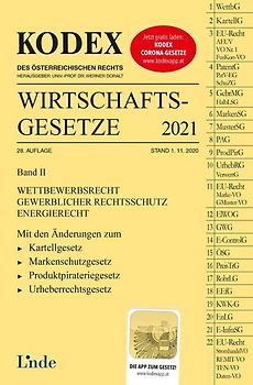 KODEX Wirtschaftsgesetze Band II 2021