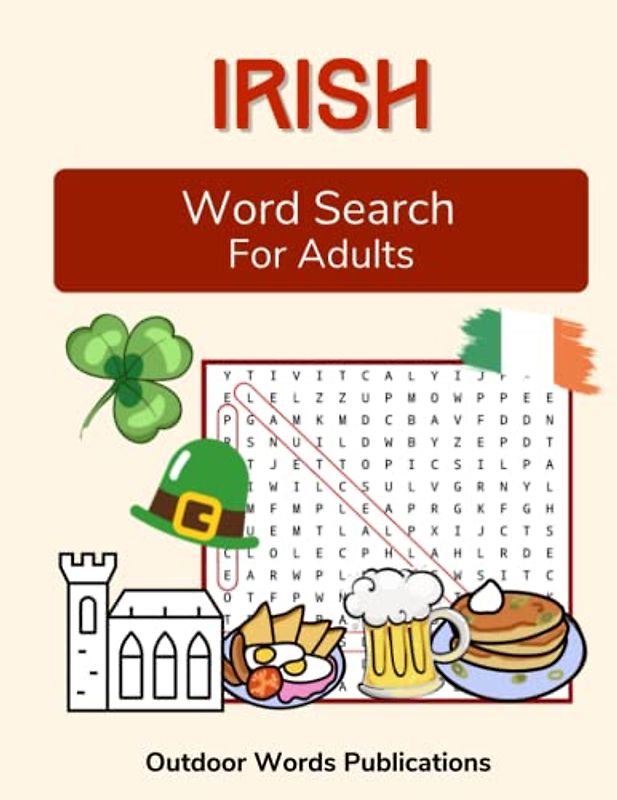 Irish Word Search For Adults: Medium Difficulty Irish-Themed Puzzles