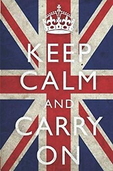 Keep calm and carry on: Vokabelheft, A5, 60 Seiten mit 3 Spalten