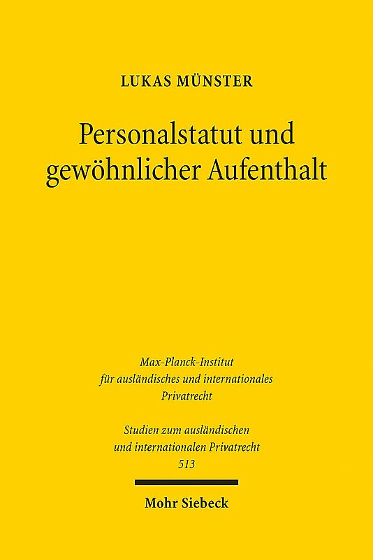 Personalstatut und gewöhnlicher Aufenthalt