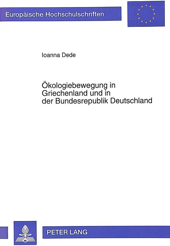 Ökologiebewegung in Griechenland und in der Bundesrepublik Deutschland