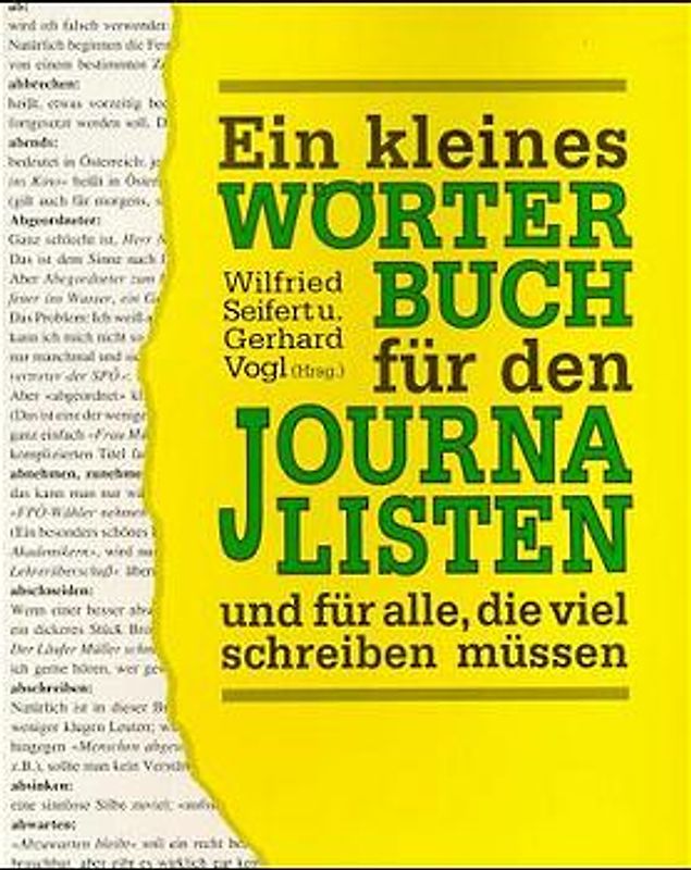 Ein kleines Wörterbuch für den Journalisten