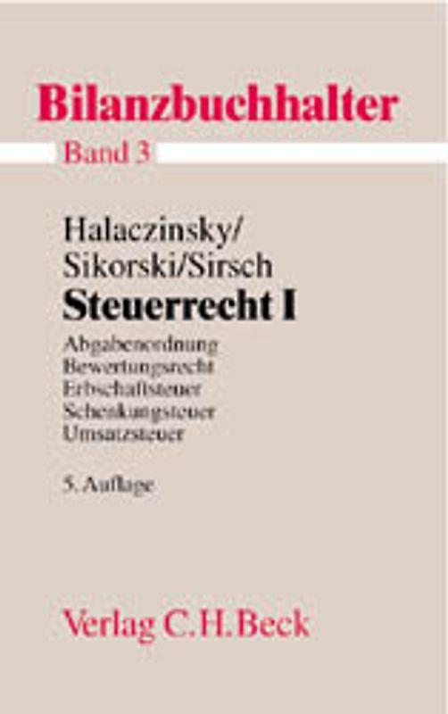 Ausbildungspaket Bilanzbuchhalter / Steuerrecht I